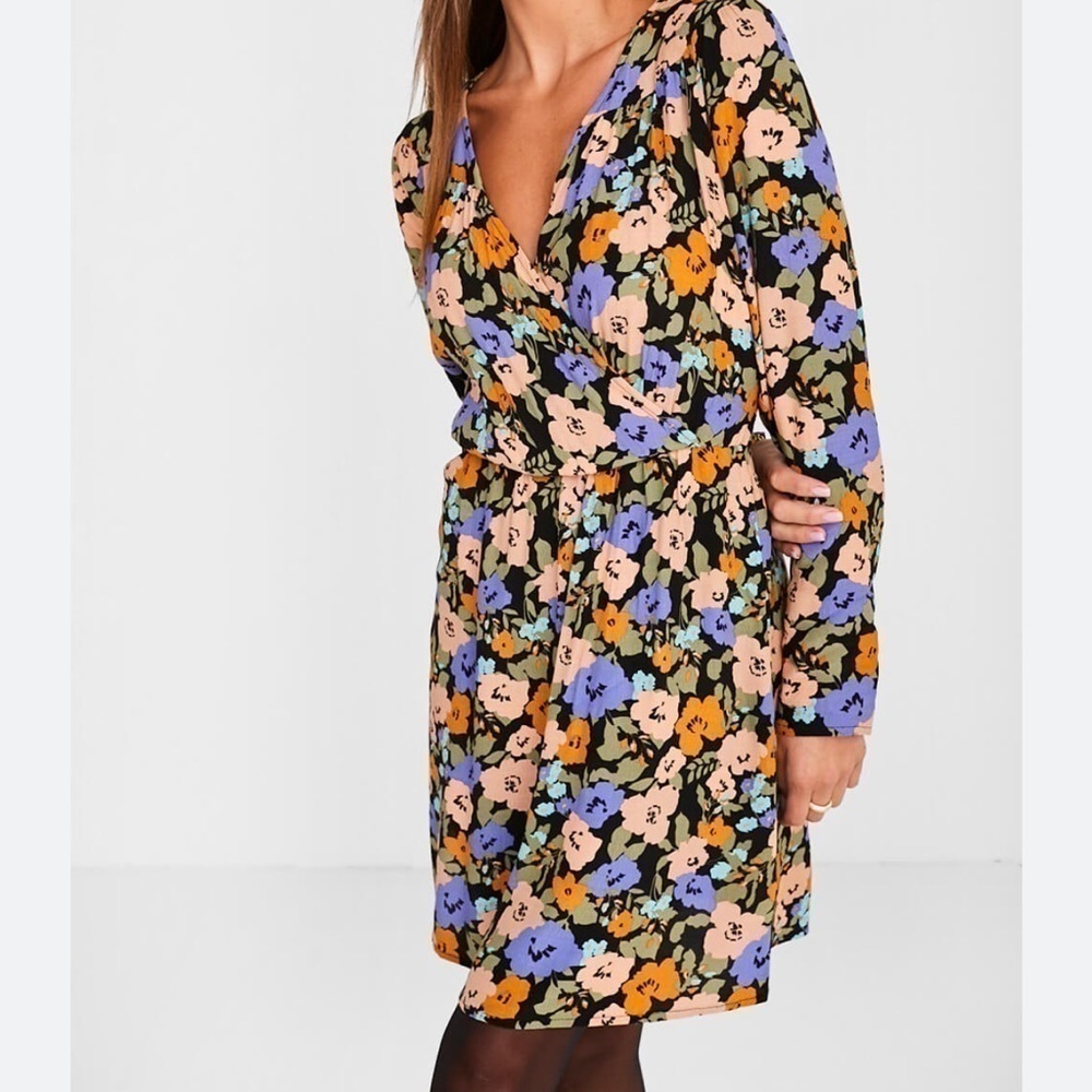 ASOS JDY floral wrap dress
